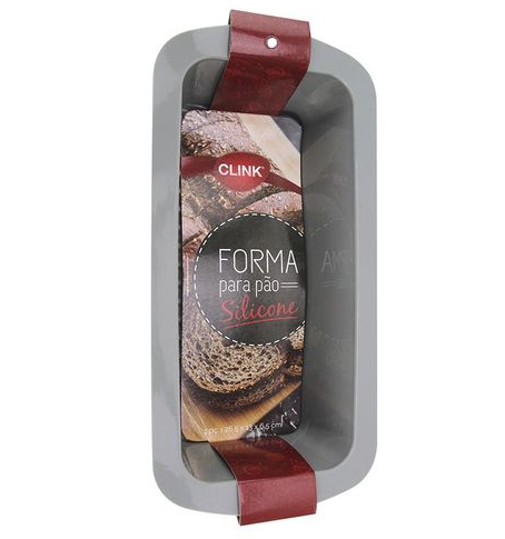 FORMA PARA PÃO DE SILICONE 26X13X6CM - CLINK
