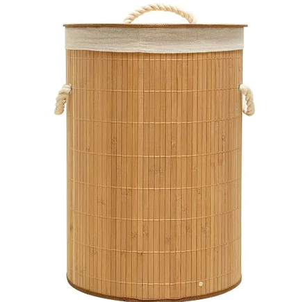 CESTO ORGANIZADOR DOBRAVEL REDONDO BAMBU 35CM X 35CM X 50CM - CLINK