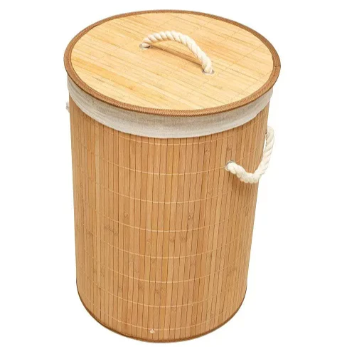 CESTO ORGANIZADOR DOBRAVEL REDONDO BAMBU 35CM X 35CM X 50CM - CLINK