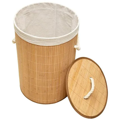 CESTO ORGANIZADOR DOBRAVEL REDONDO BAMBU 35CM X 35CM X 50CM - CLINK