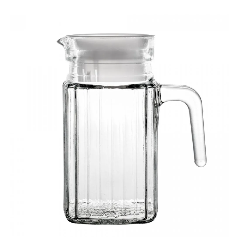 JARRA PORTA DE GELADEIRA DE VIDRO COM TAMPA EM PLÁSTICO 650ML - LYOR