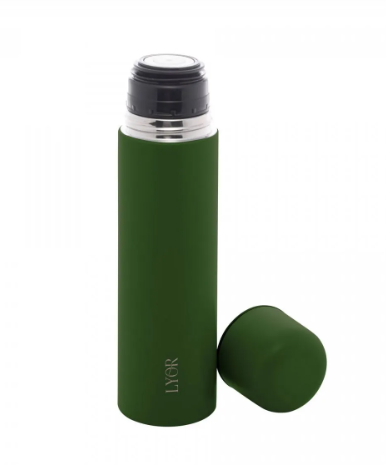 GARRAFA TÉRMICA DE AÇO INOX BULLET VERDE 500ML - LYOR