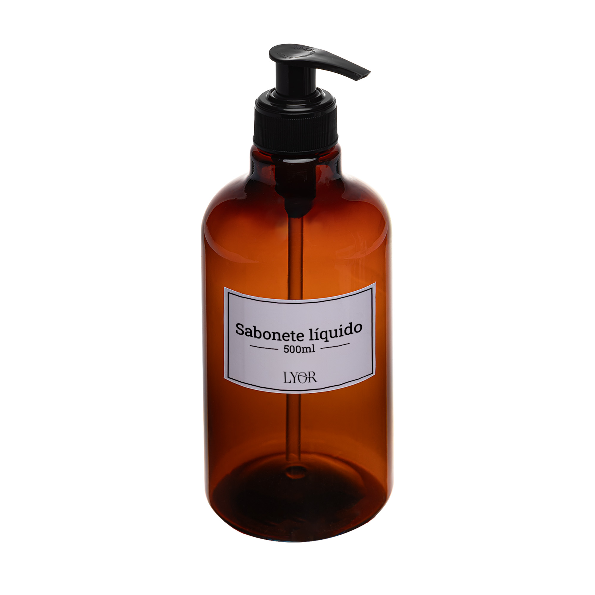 PORTA SABONETE LIQUIDO DE PLASTICO COM PUMP VINTAGE 500 ML - LYOR