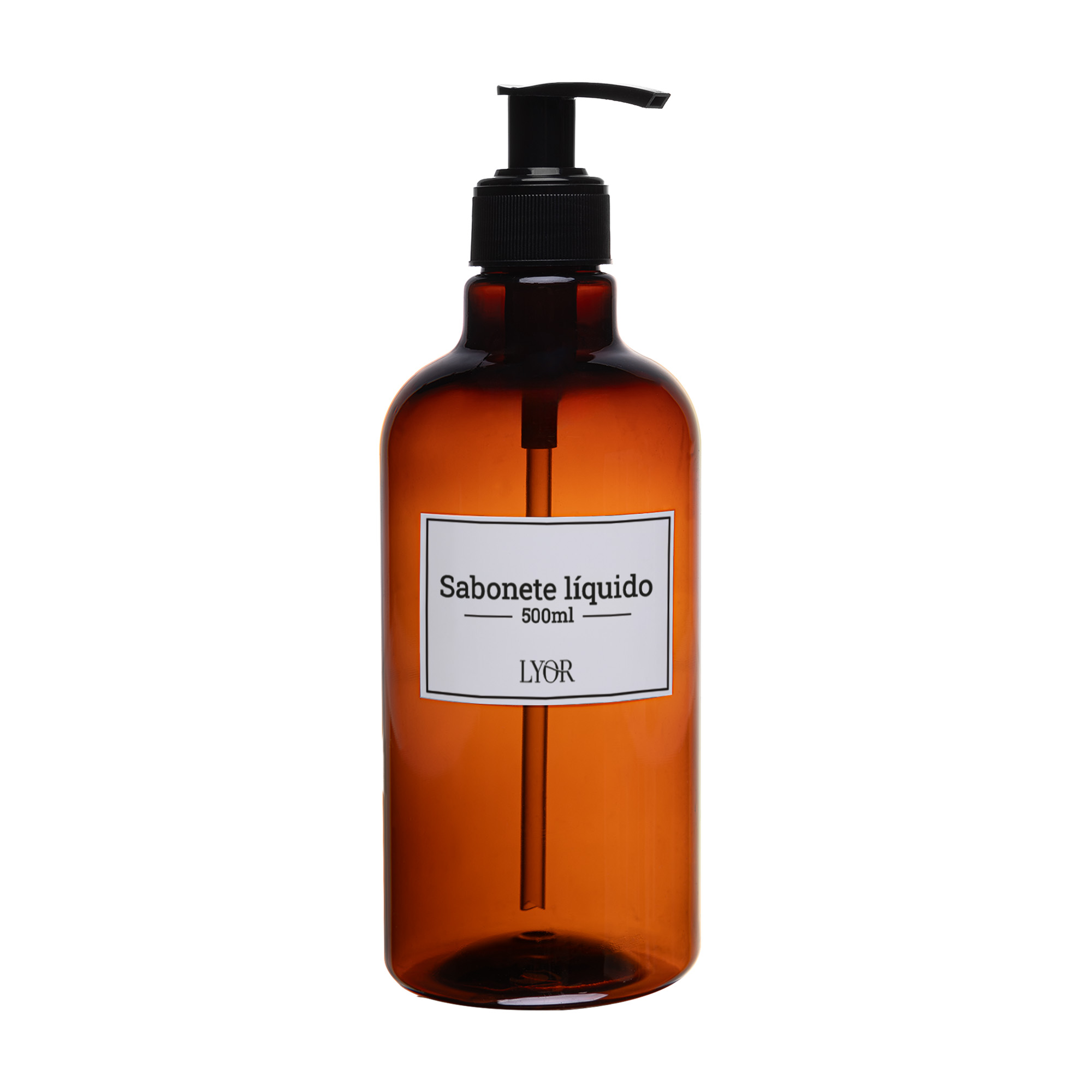 PORTA SABONETE LIQUIDO DE PLASTICO COM PUMP VINTAGE 500 ML - LYOR