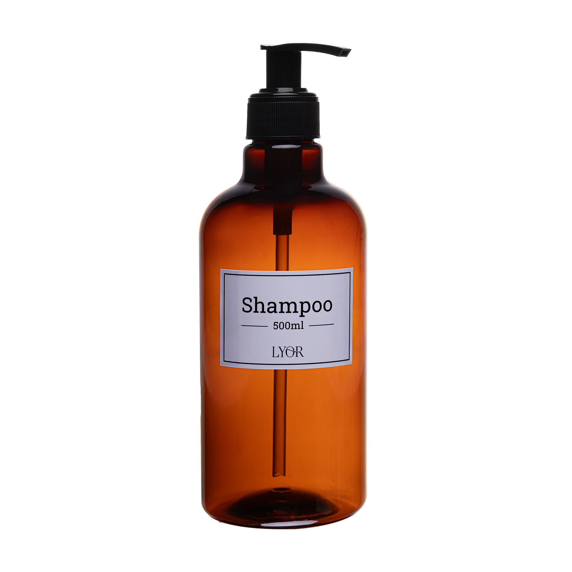 PORTA SHAMPOO DE PLASTICO COM PUMP VINTAGE 500ML - LYOR