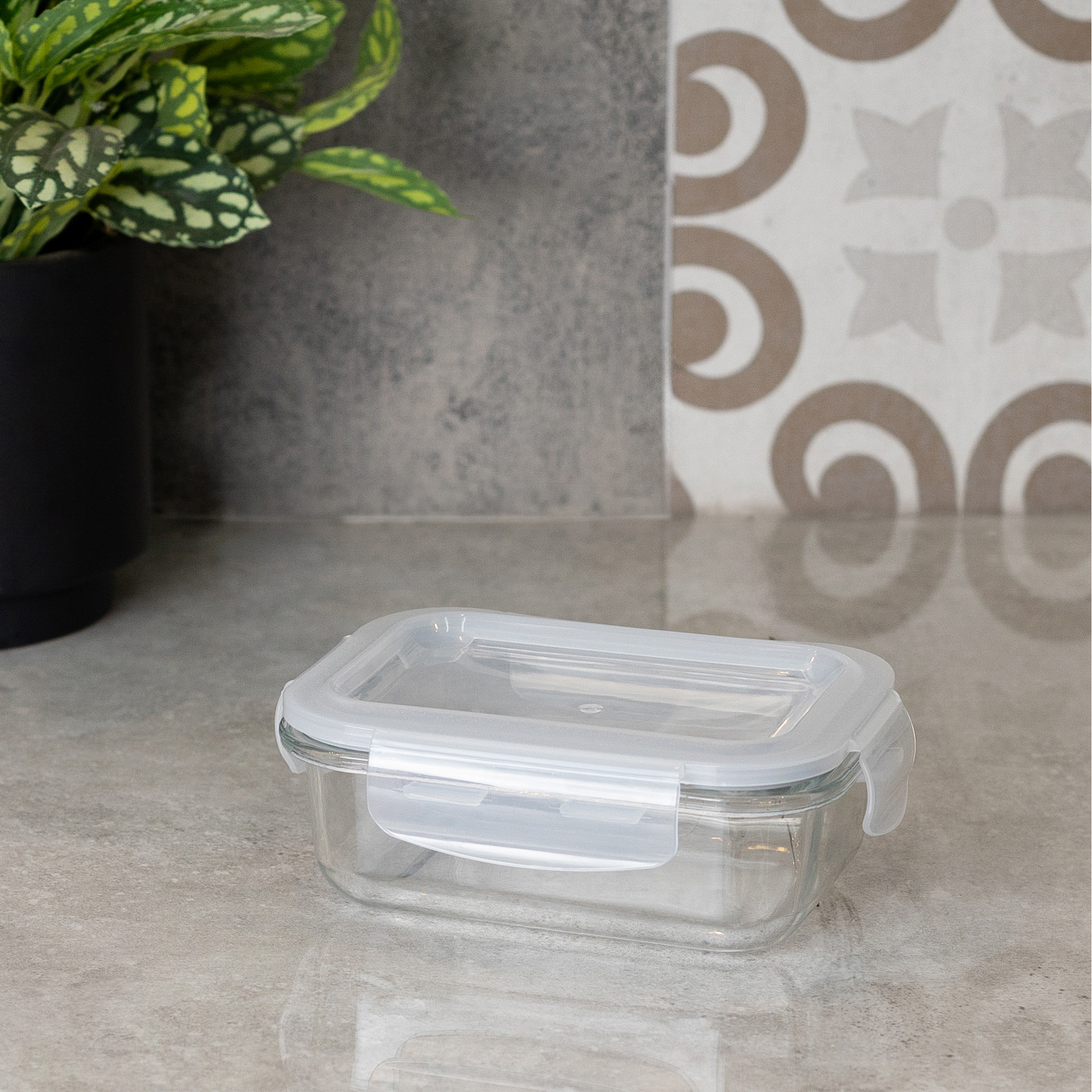 POTE HERMÉTICO DE VIDRO COM TAMPA 640ML - LYOR