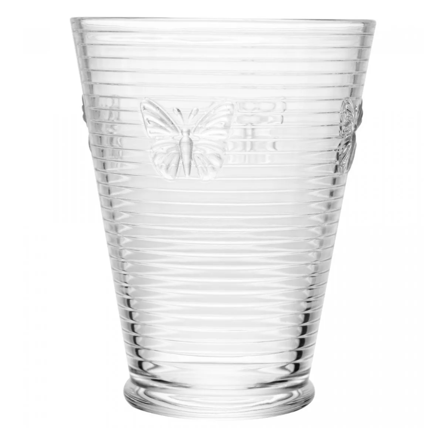 CONJUNTO 4 COPOS DE VIDRO LINES BUTTERFLY 350ML - WOLFF