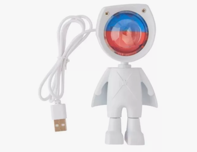 LUMINÁRIA ASTRONAUTA DE LED USB LUMINÁRIA ROBÔ 360º 13X6CM - C3B