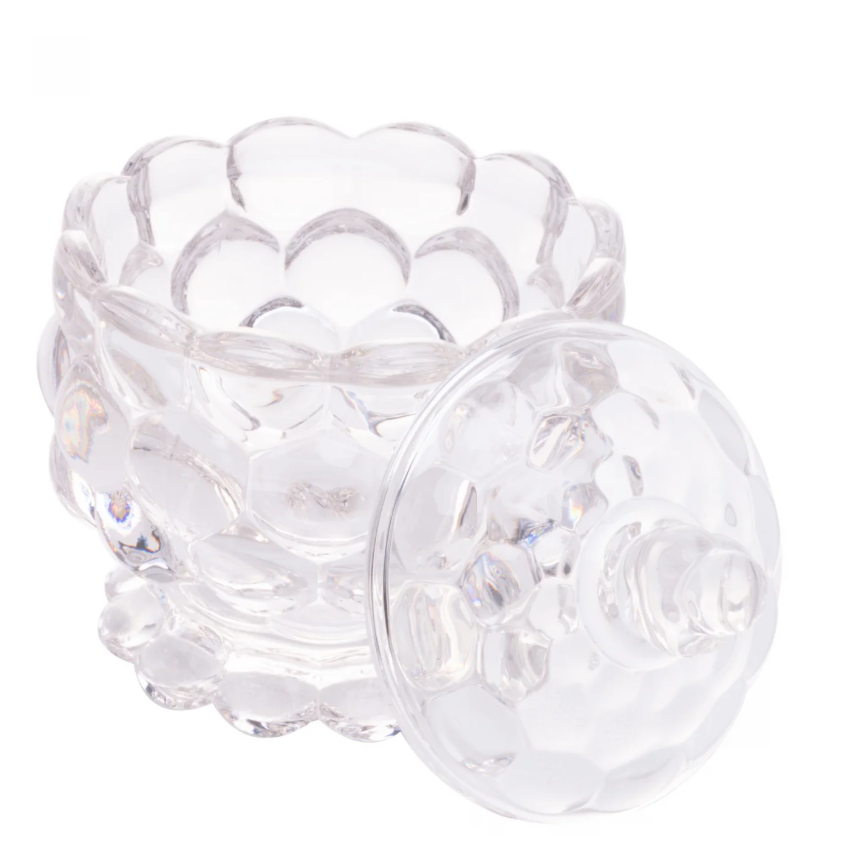 POTICHE DE CRISTAL ECOLÓGICO COM PÉ BUBBLE 11X8CM - LYOR