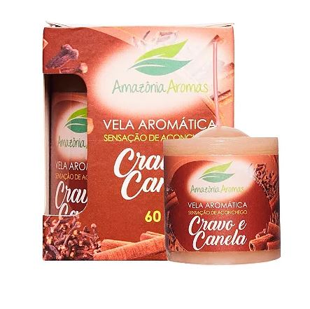 VELA PERFUMADA AMAZONIA AROMAS 60G CRAVO E CANELA - AMAZONIA AROMAS