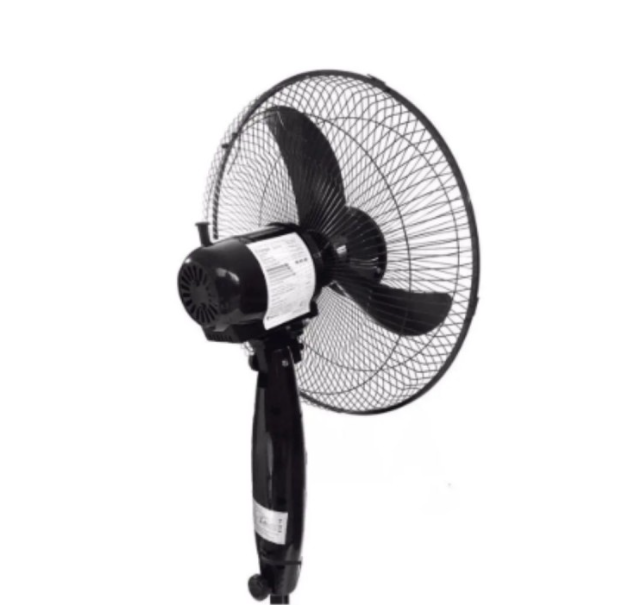 VENTILADOR PEDESTAL 3 HELICES EM CASA TEM PRETO COLUNA 1.22M - EM CASA TEM