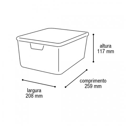 CAIXA ORGANIZADORA RATTAN PRETA COM TAMPA 6L - ARQPLAST