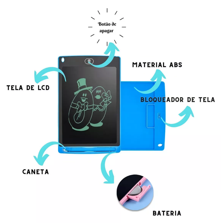 LOUSA MÁGICA TABLET INFANTIL 25CM - C3B
