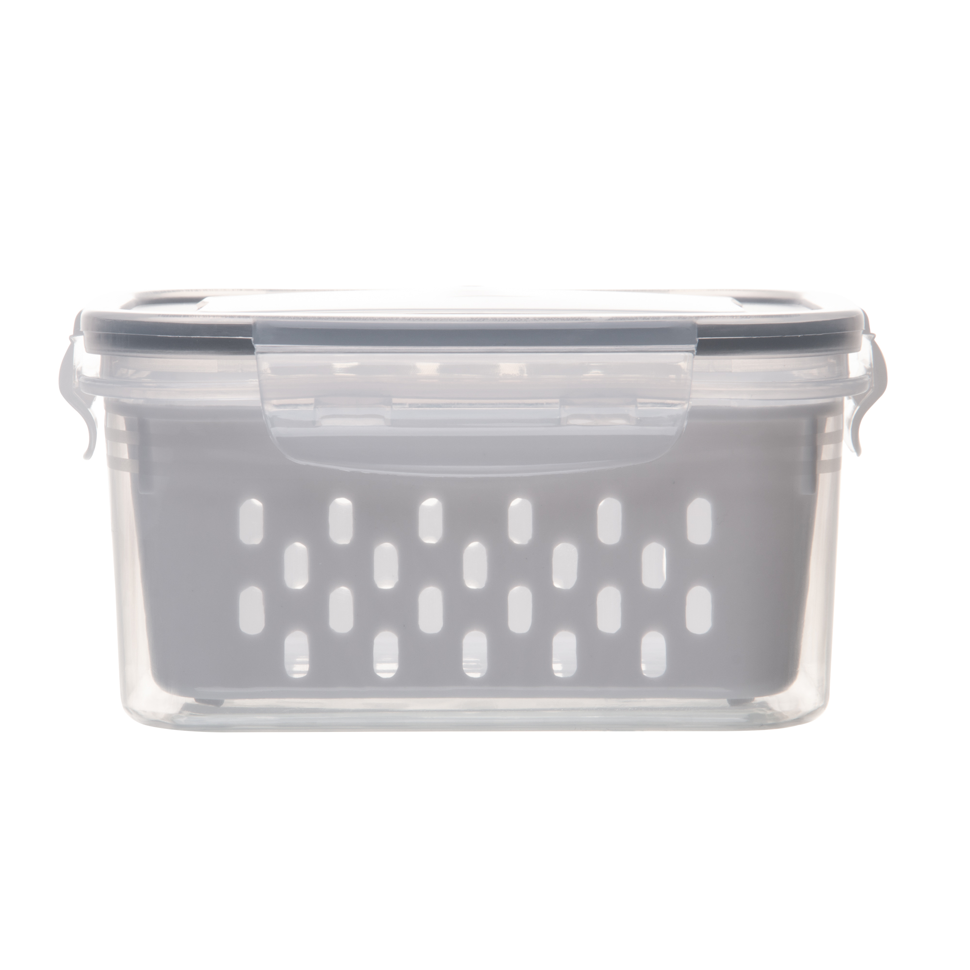 POTE HERMETICO COM CESTO ESCORREDOR BRANCO 800ML - LYOR