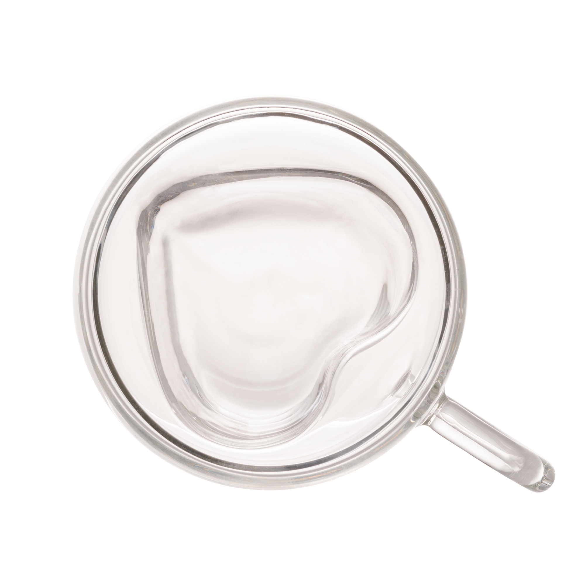 CONJUNTO 2 XÍCARAS PARA CAFÉ VIDRO CORAÇÃO - LYOR