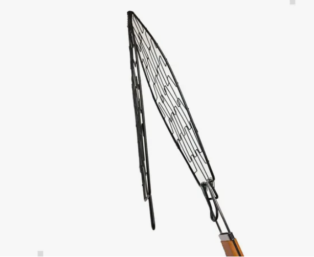 GRELHA PARA PEIXES CHURRASCO COM CABO DE MADEIRA COM TRAVA - CLINK