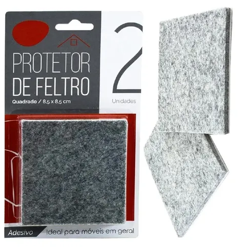 KIT COM 2 PROTETORES AUTOADESIVOS DE FELTRO 8,5CM - CLINK