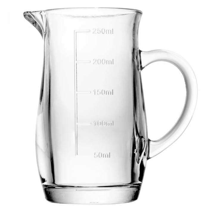 JARRA MEDIDORA DE VIDRO 250ML - LYOR