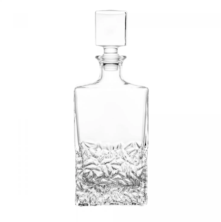 GARRAFA DE CRISTAL PARA WHISKY LAPIDADA 700ML - WOLFF