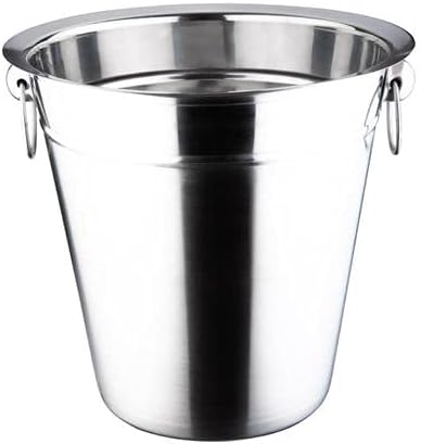 BALDE DE AÇO INOX COM ARGOLAS 4 LITROS CHAMPAGNE - WELLMIX