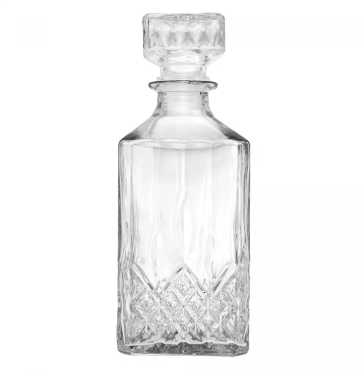 GARRAFA DE VIDRO PARA WHISKY SORTIDO 900ML - LYOR