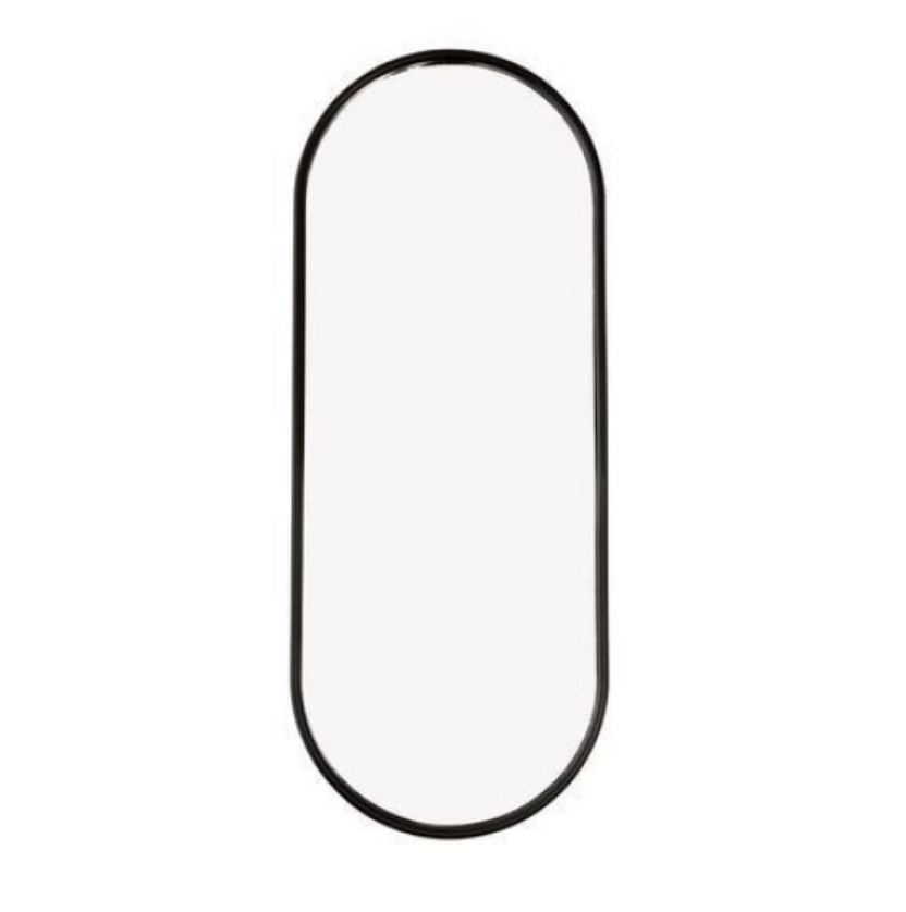 BANDEJA DECORATIVA ESPELHADA OVAL CORES SORTIDAS PRETA OU DOURADA 29X11CM - C3B