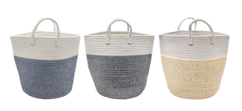 CESTO DECORATIVO ORGANIZADOR MULTIUSO DE POLIÉSTER NATHAN 34X31CM CORES SORTIDAS - TOKYO DESIGN
