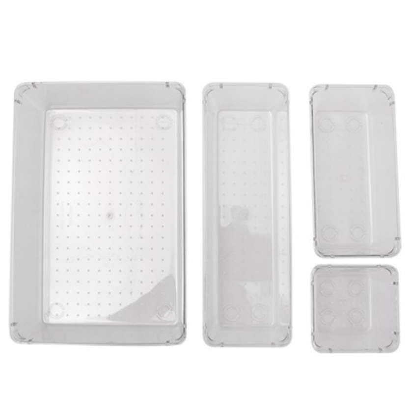 KIT COM 4 ORGANIZADORES MULTIUSO PARA GAVETAS CLOSET - CLINK