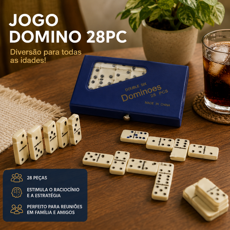 JOGO DE DOMINÓ 28 PEÇAS - MOMENT