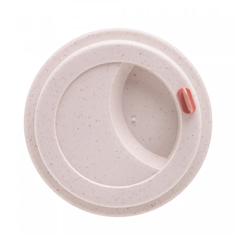COPO PARA CAFÉ COM TAMPA E MEXEDOR DE BAMBU 450ML CORES SORTIDAS - LYOR