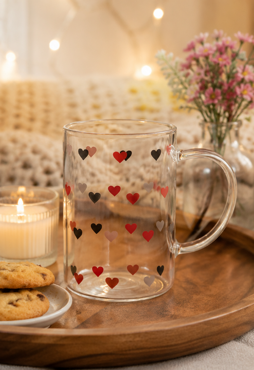 CANECA DE VIDRO RESISTENTE AO CALOR LOVE 200ML - LYOR