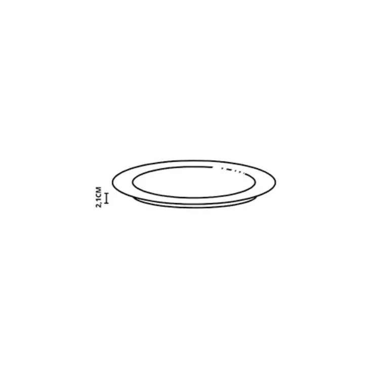 PRATO DE SOBREMESA DE CERÂMICA SPLIT WHITE 21CM - ALLEANZA