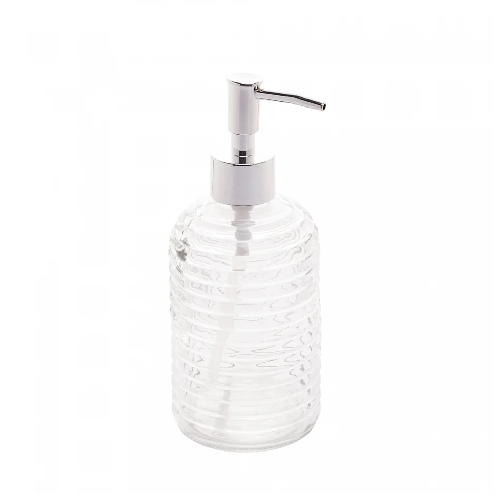 PORTA SABONETE LÍQUIDO DE VIDRO ESTAMPAS SORTIDAS 380ML - LYOR