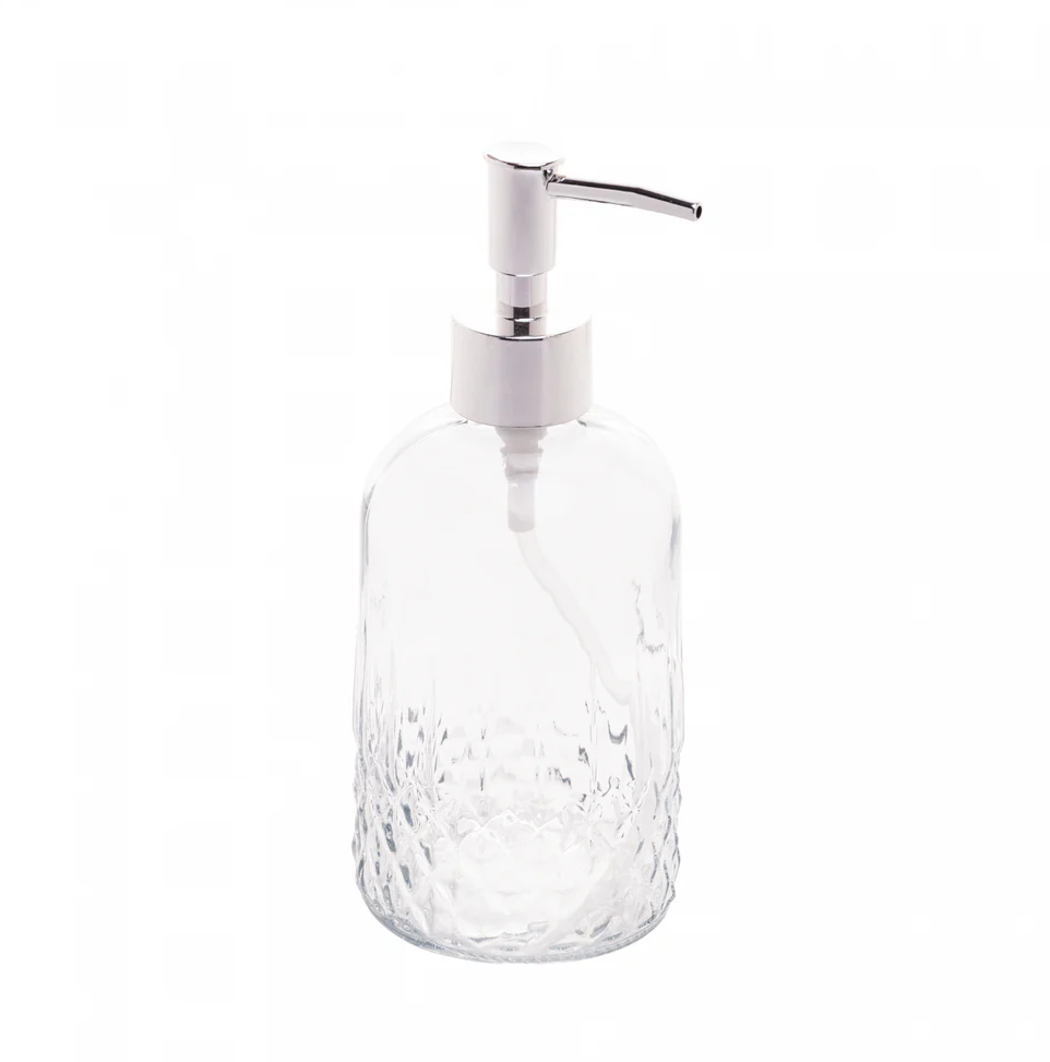 PORTA SABONETE LÍQUIDO DE VIDRO ESTAMPAS SORTIDAS 380ML - LYOR