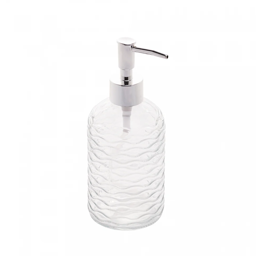 PORTA SABONETE LÍQUIDO DE VIDRO ESTAMPAS SORTIDAS 380ML - LYOR
