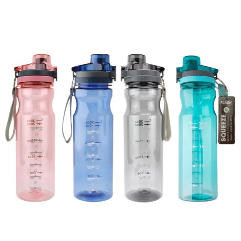 GARRAFA DE PLÁSTICO COLORS 890ML BPA FREE - FLASHGOODS