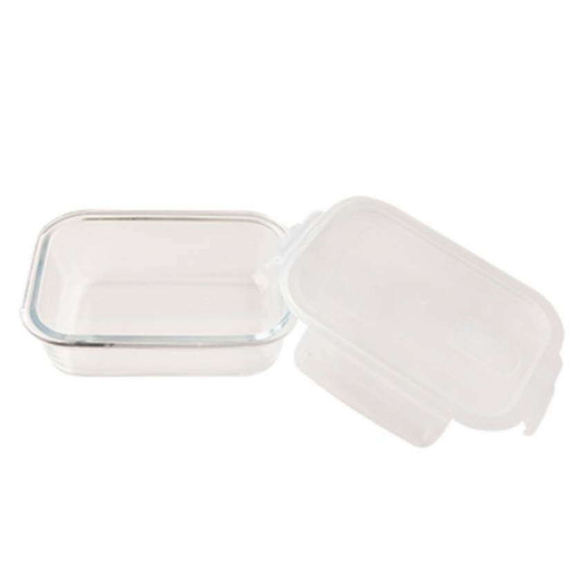 POTE HERMÉTICO DE VIDRO RETANGULAR 650ML 17X12CM - FLASHGOODS
