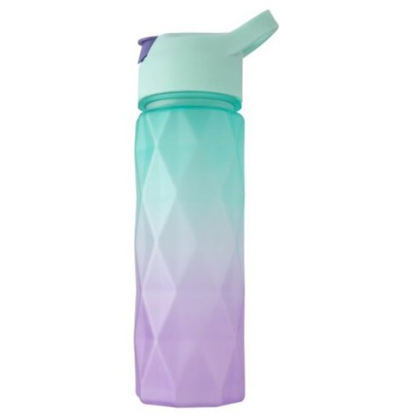 GARRAFA DE PLÁSTICO COM TAMPA E CANUDO 600ML - FLASHGOODS