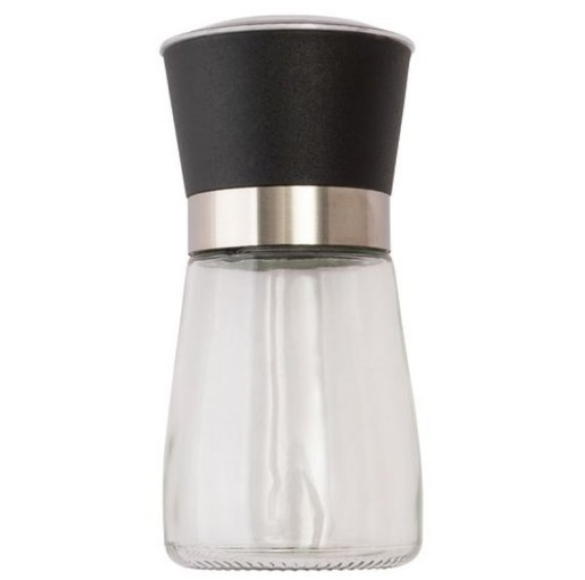 MOEDOR DE TEMPEROS DE AÇO INOX E VIDRO180ML 13CM - FLASHGOODS