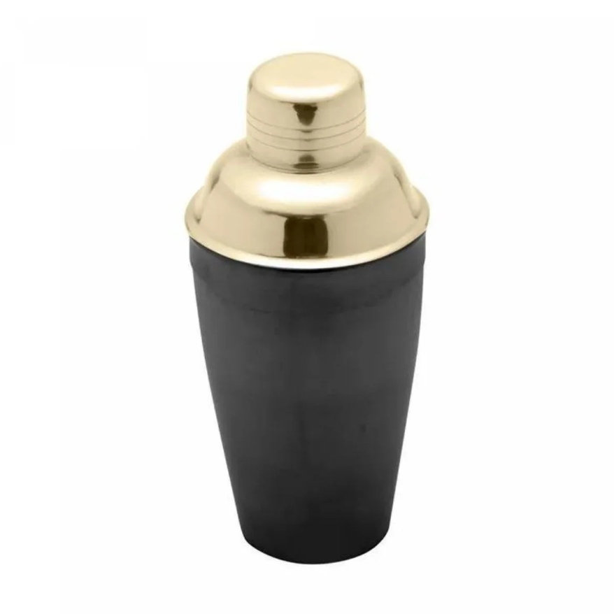 COQUETELEIRA DE AÇO INOX PRETA E DOURADA5 500ML - LYOR