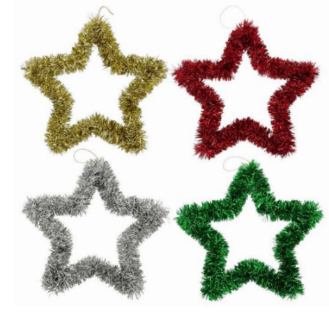 ESTRELA DE NATAL DE FESTÃO PARA PENDURAR 30CM CORES SORTIDAS - MULTIART