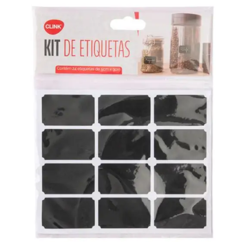 KIT COM 24 ETIQUETAS ADESIVAS PARA ESCREVER EM RÓTULOS 5X3CM - CLINK