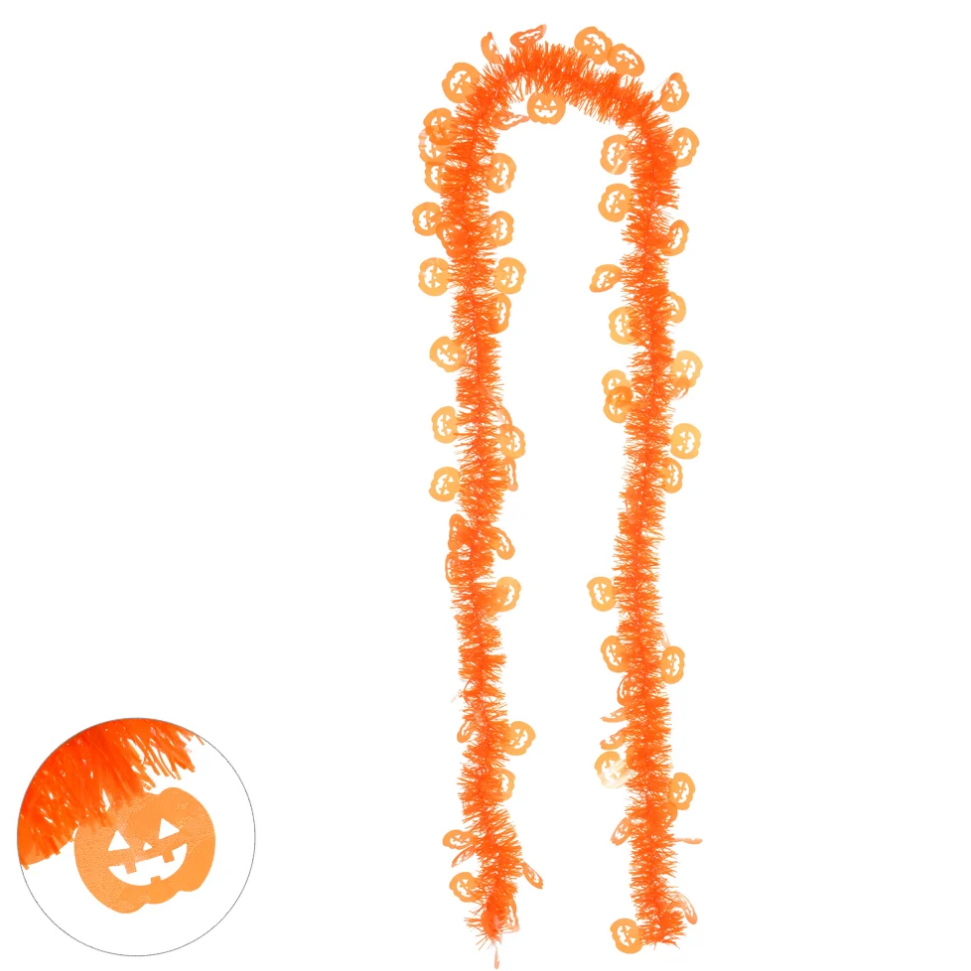 FESTÃO DECORATIVO HALLOWEEN ABÓBORA LARANJA 2MX11CM - FLORARTE