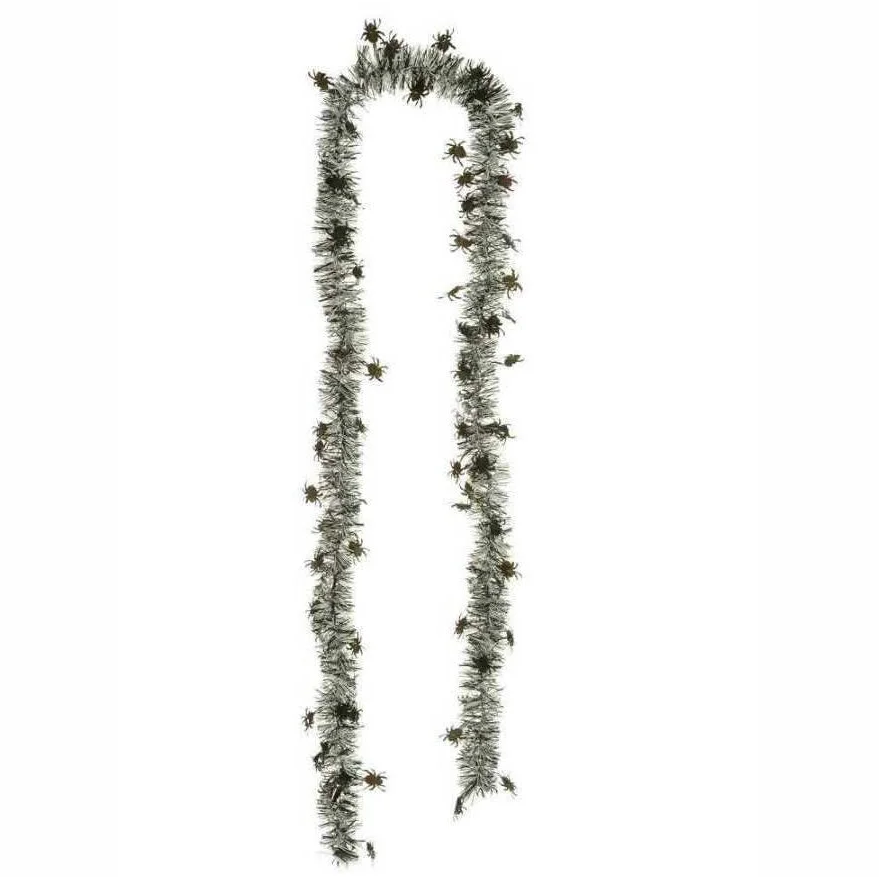 FESTÃO DECORATIVO HALLOWEEN ARANHAS PRETO 2MX11CM - FLORARTE