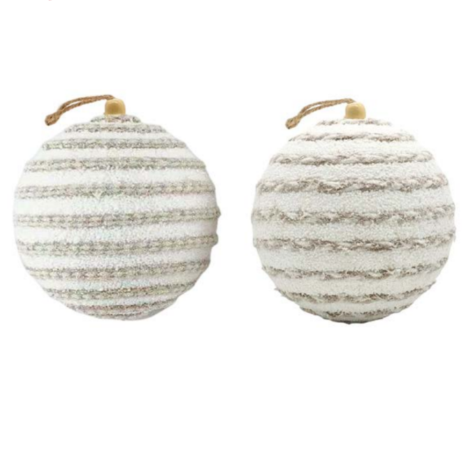 BOLA DE NATAL DECORATIVA PELUCIADA WINTER 10CM - MULTIART