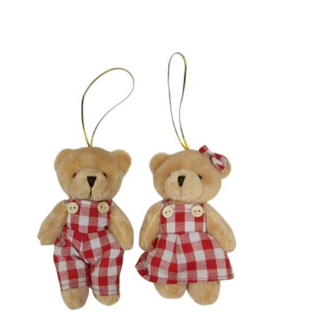 URSINHO DECORATIVO PARA ÁRVORE DE NATAL PARA PENDURAR 12CM UNITÁRIO - MULTIART