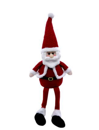 BONECO PAPAI NOEL VERMELHO SENTADO DECORATIVO 60X30CM - MULTIART