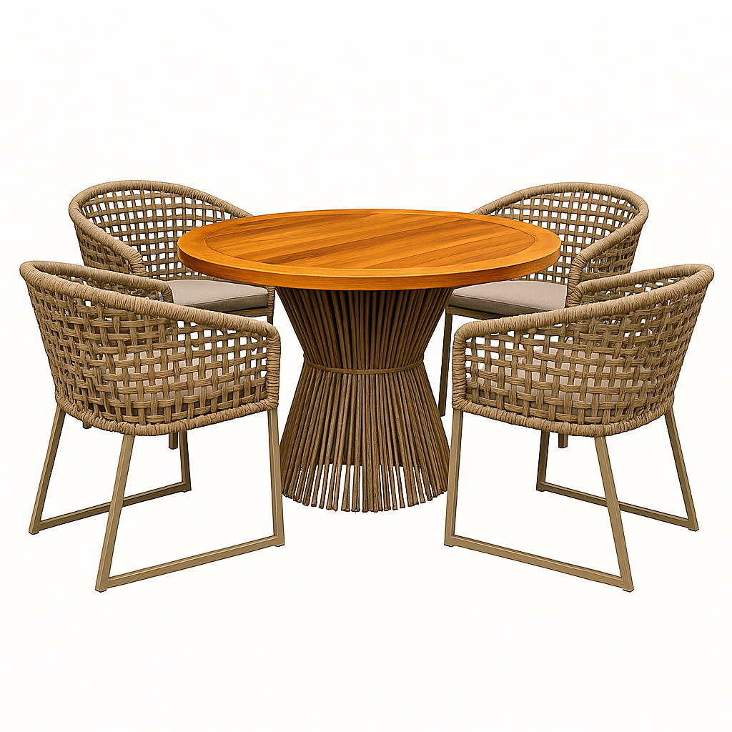 AM              k2- Conjunto Beautiful com 4 Cadeiras