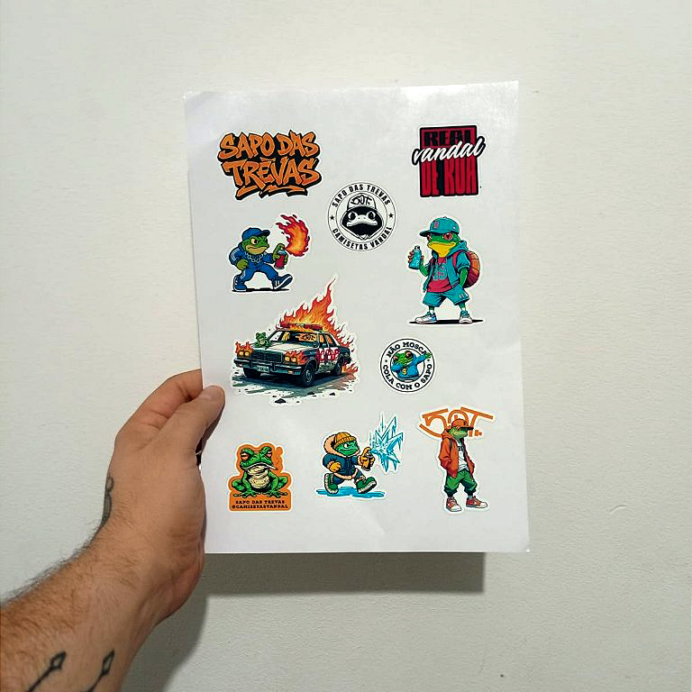 Cartela de Adesivos - VANDAL x Sapo Das Trevas - Vol. 1