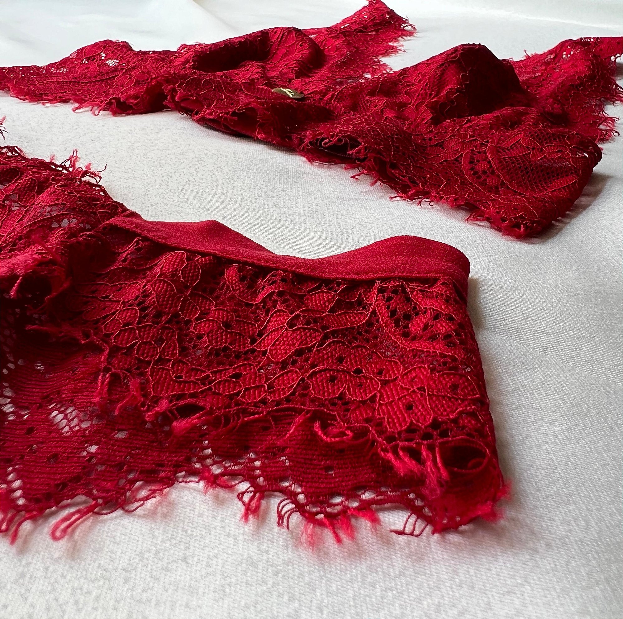 Conjunto Lingerie Anne em Renda Sem Bojo e Sem Aro com Forro em Algodão - Sensual